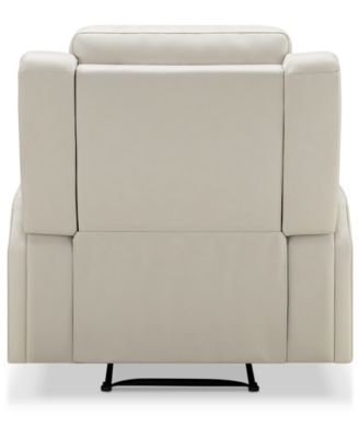 Rhodes 37.5" Top-Grain Leather Manual Recliner