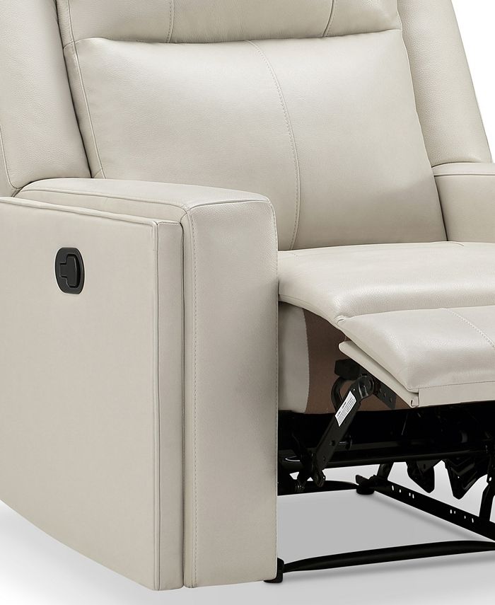 Abbyson Living Rhodes 81.5" TopGrain Leather Manual Reclining Sofa