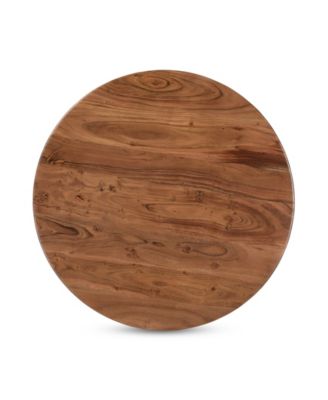 Nels 30" Acacia Wood Round Coffee Table