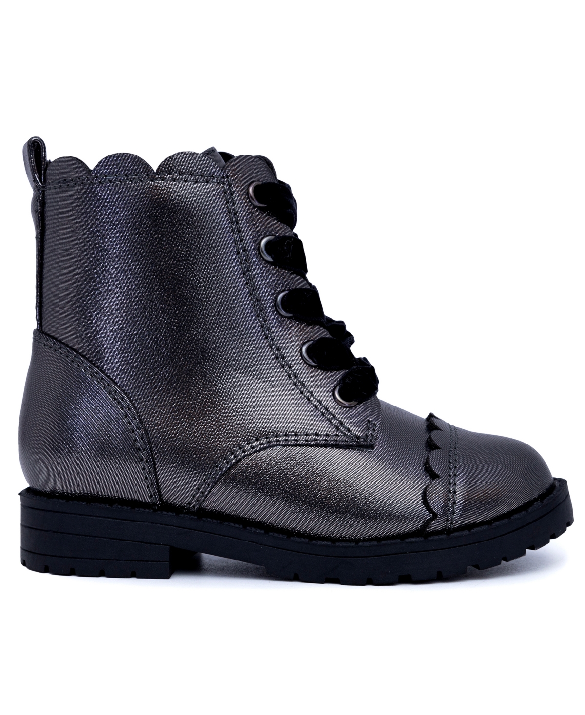 Sugar Toddler Girls Lil Scallop Combat Round Toe Boots