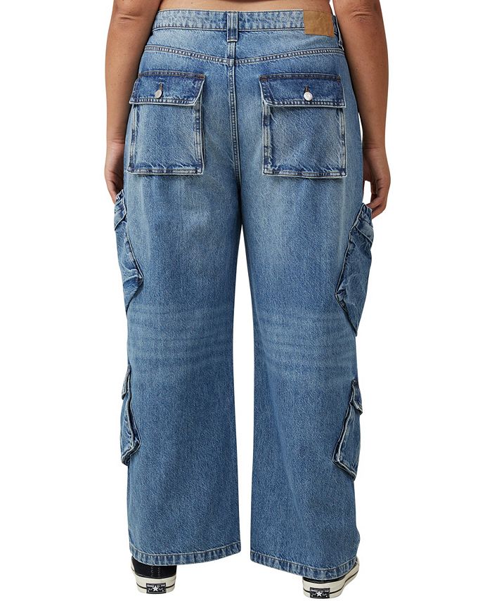 COTTON ON Women's Cargo Super Baggy Leg Jeans - Macy's