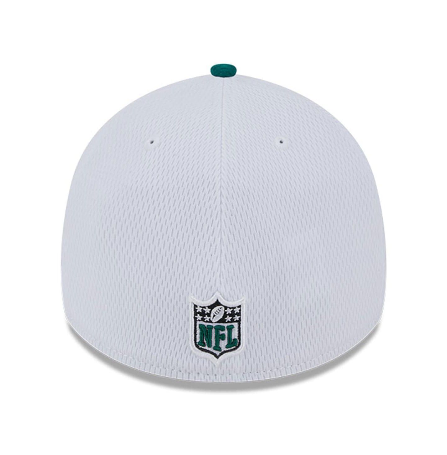 Мужская кепка New Era White, Green New York Jets 2023 NFL Sideline 39THIRTY Flex Hat — фото 4
