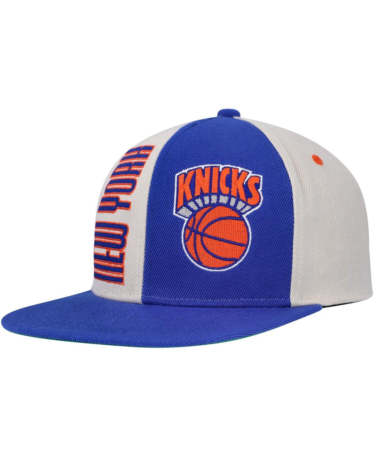 Mitchell & Ness Men's  Cream New York Knicks Hardwood Classics Pop Snapback Hat