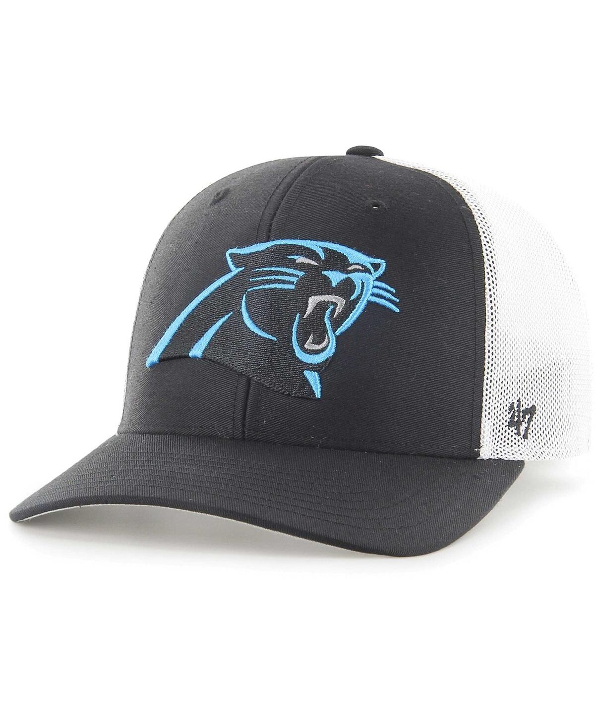 Men's '47 BrandCarolina Panthers Trophy Trucker Stretch Fit Hat - Black