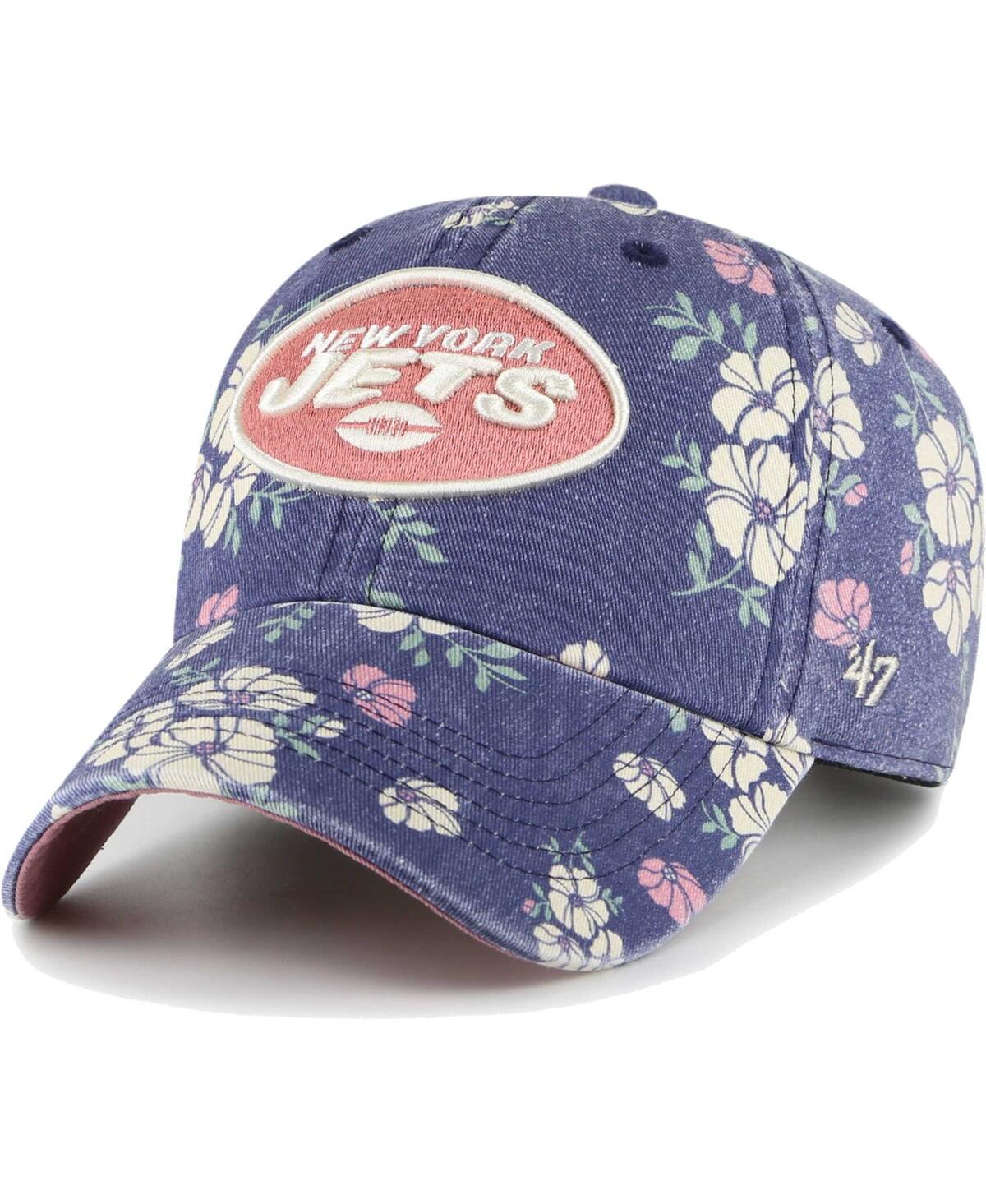 Shop 47 Brand Women's ' Navy New York Jets Primrose Clean Up Adjustable Hat