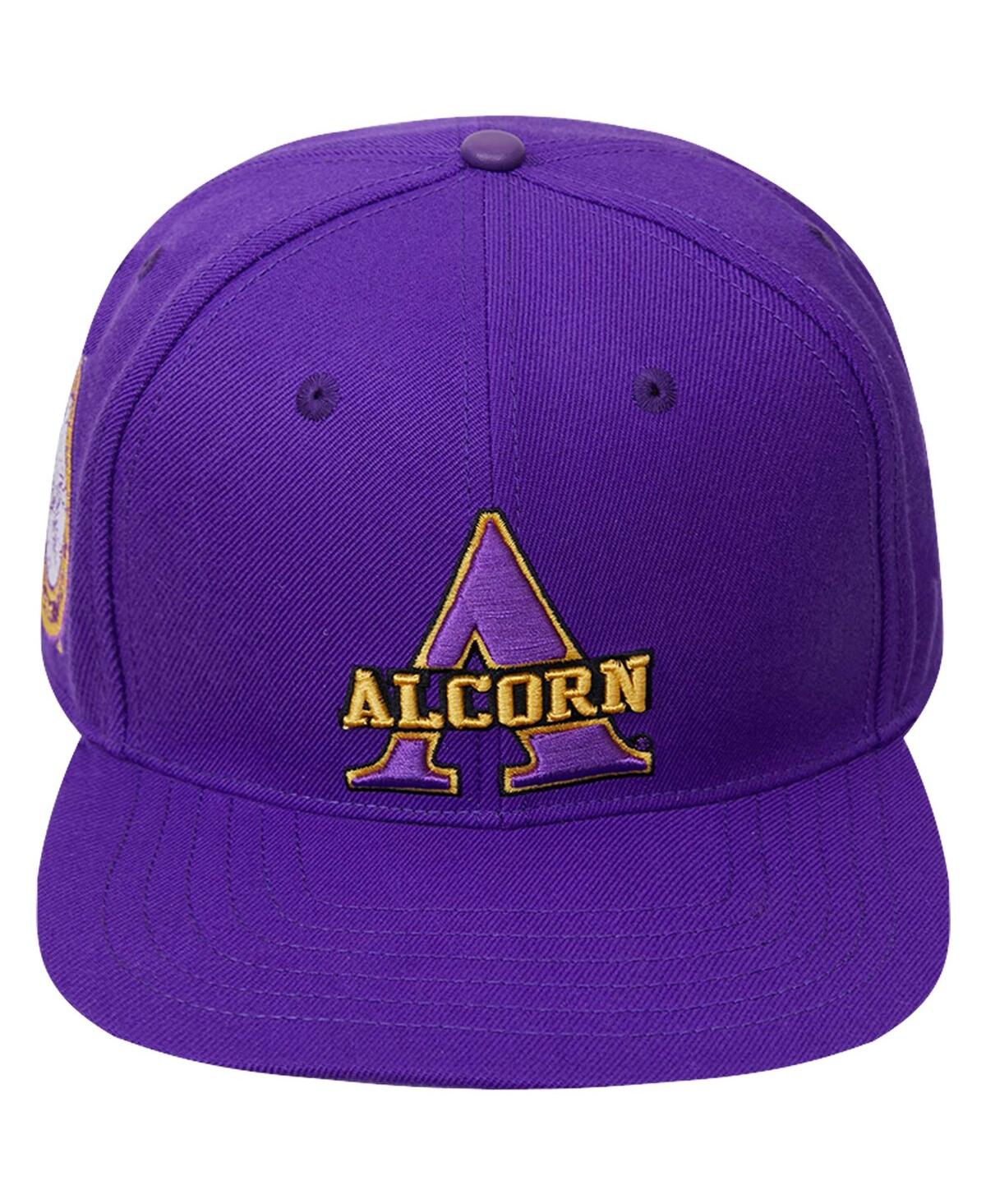 Shop Pro Standard Men's  Purple Alcorn State Braves Evergreen Primary Logo Snapback Hat
