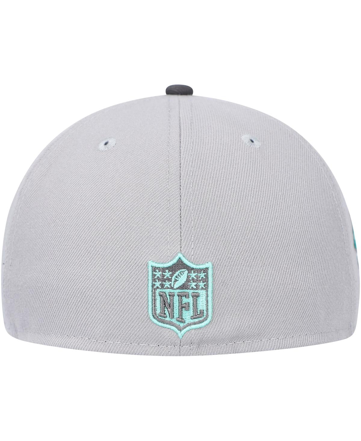 Men's New Era Graphite Green Bay Packers Aqua Pop 59FIFTY Fitted Hat - Graphite