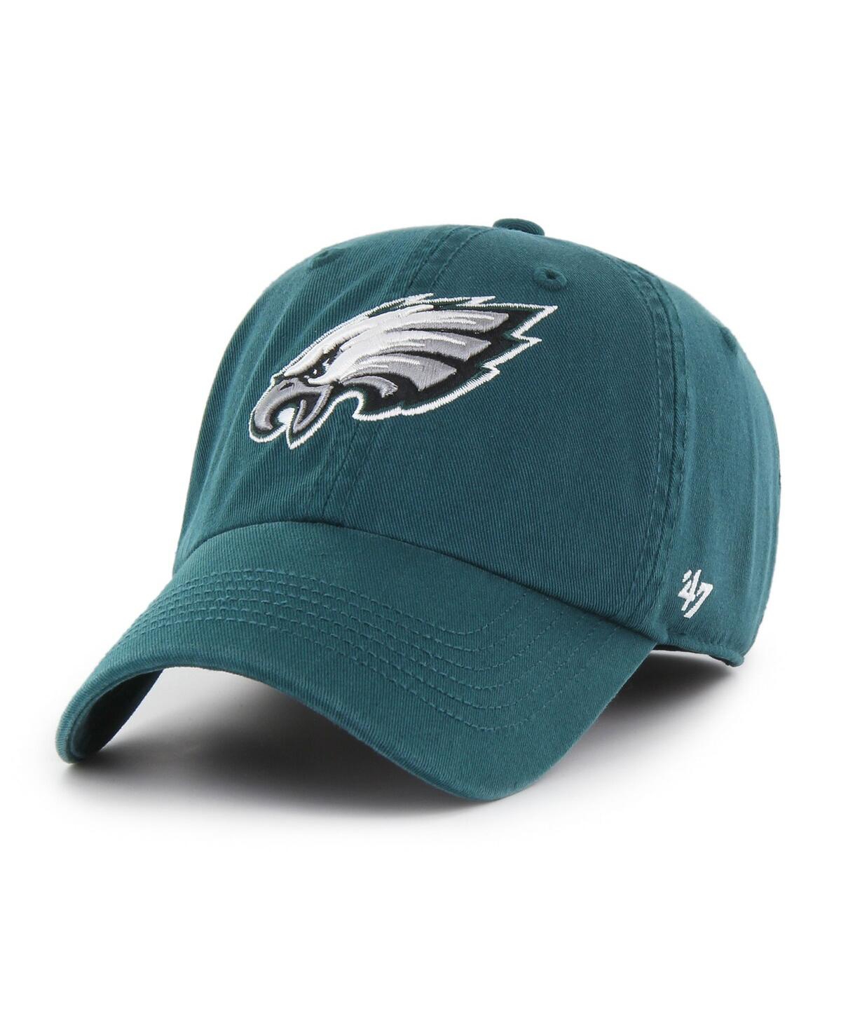 Shop 47 Brand Men's ' Green Philadelphia Eagles Franchise Logo Fitted Hat