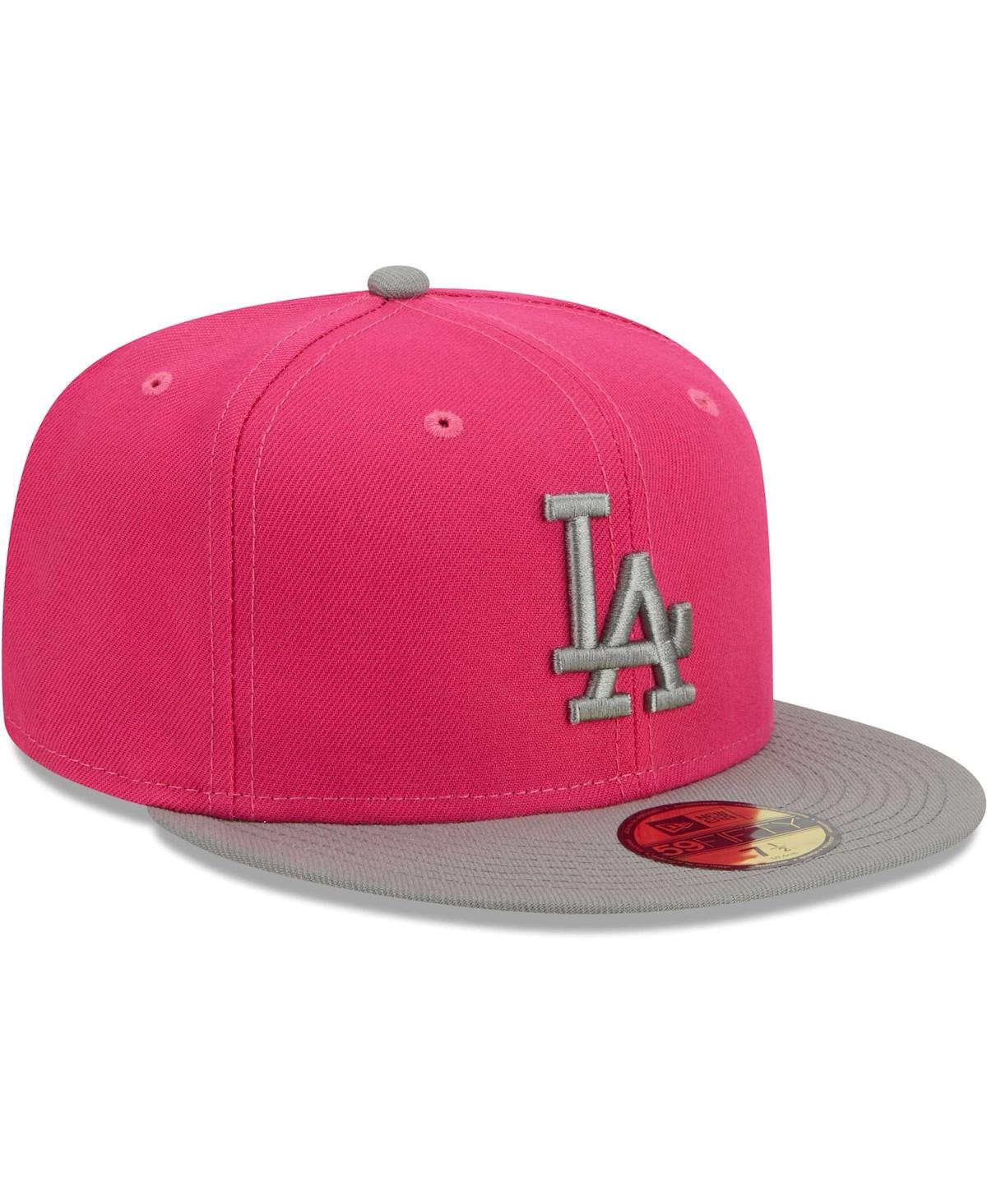 Shop New Era Men's  Pink Los Angeles Dodgers Two-tone Color Pack 59fifty Fitted Hat