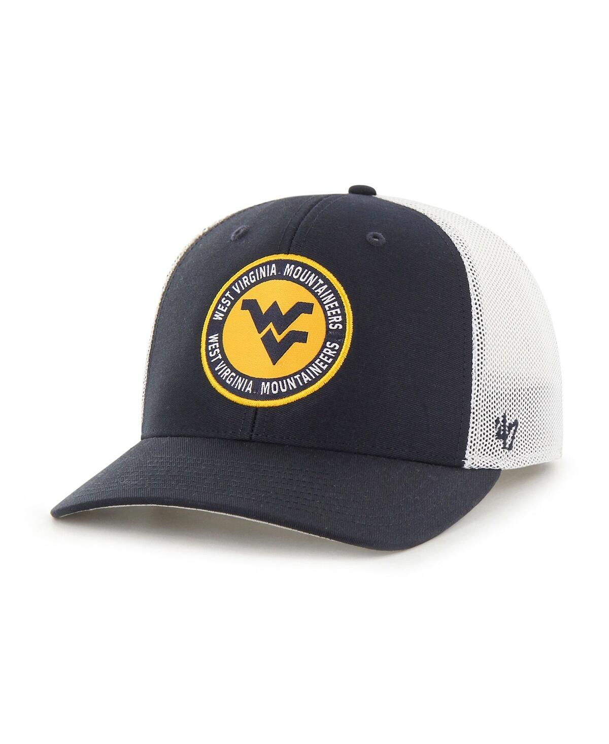 47 Brand Men's ' Navy West Virginia Mountaineers Unveil Trophy Flex Hat