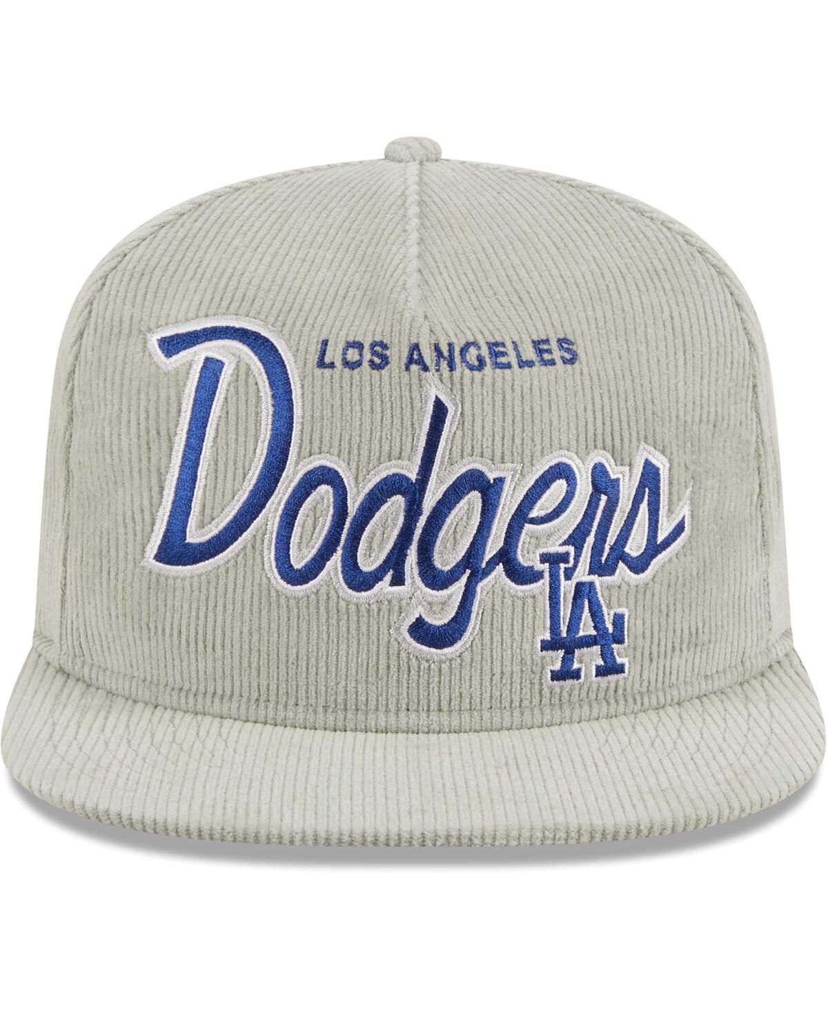Men's New EraLos Angeles Dodgers Corduroy Golfer Adjustable Hat - Gray