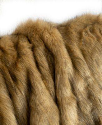 Luxury Tipped Faux Fur Throw, 60" x 80"