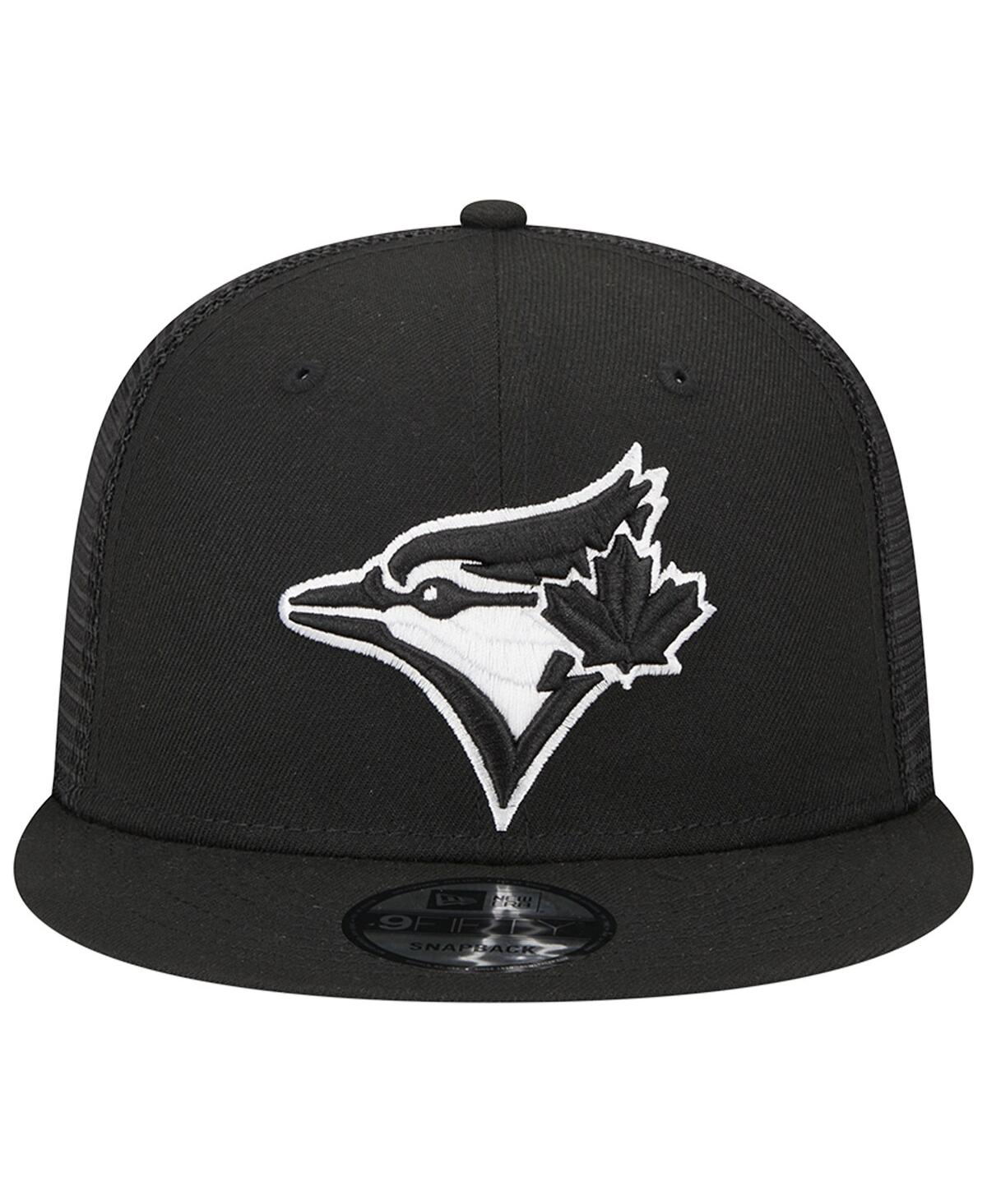 Men's New EraToronto Blue Jays Trucker 9FIFTY Snapback Hat - Black