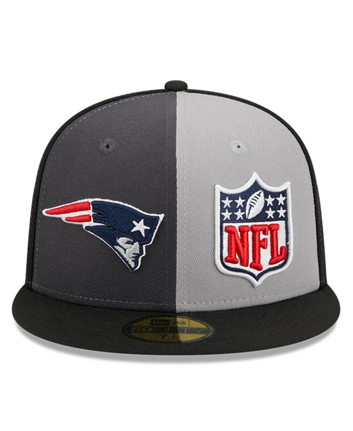 New Era Men's  Black, Gray New England Patriots 2023 Sideline 9fifty Snapback Hat In Gray,black