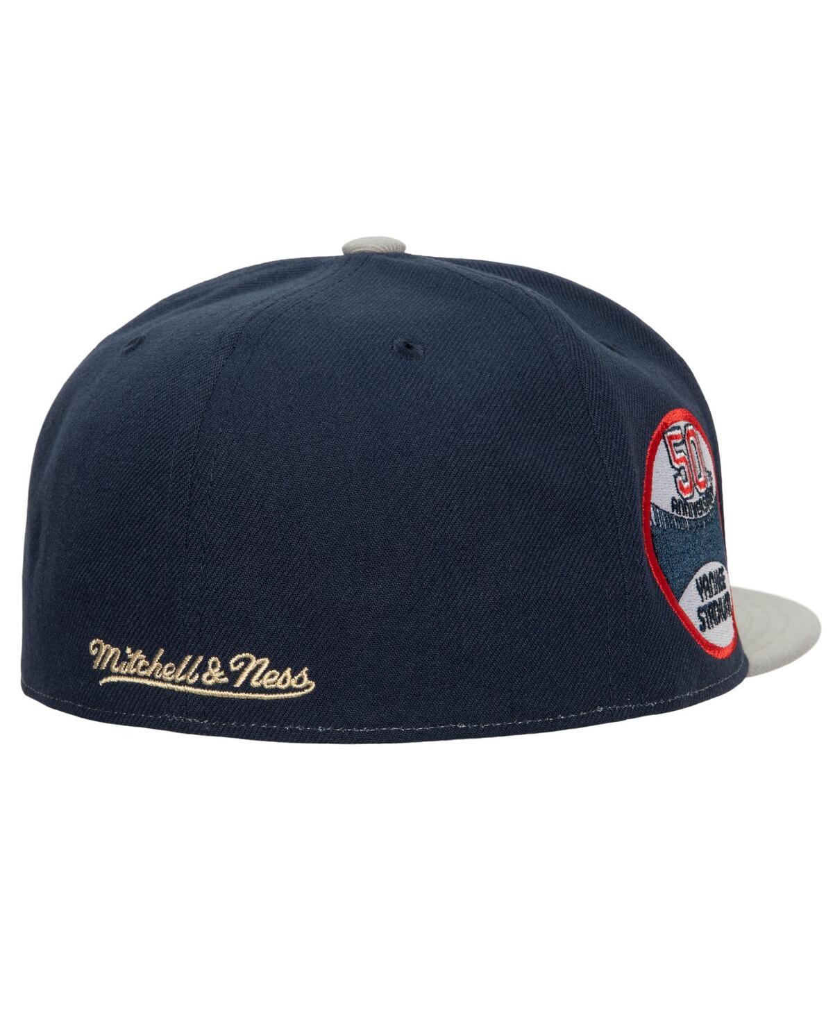 Mitchell & Ness Men's  Cream, Gray New York Yankees Yankee Stadium 50th Anniversary Homefield Fitted In Cream,gray