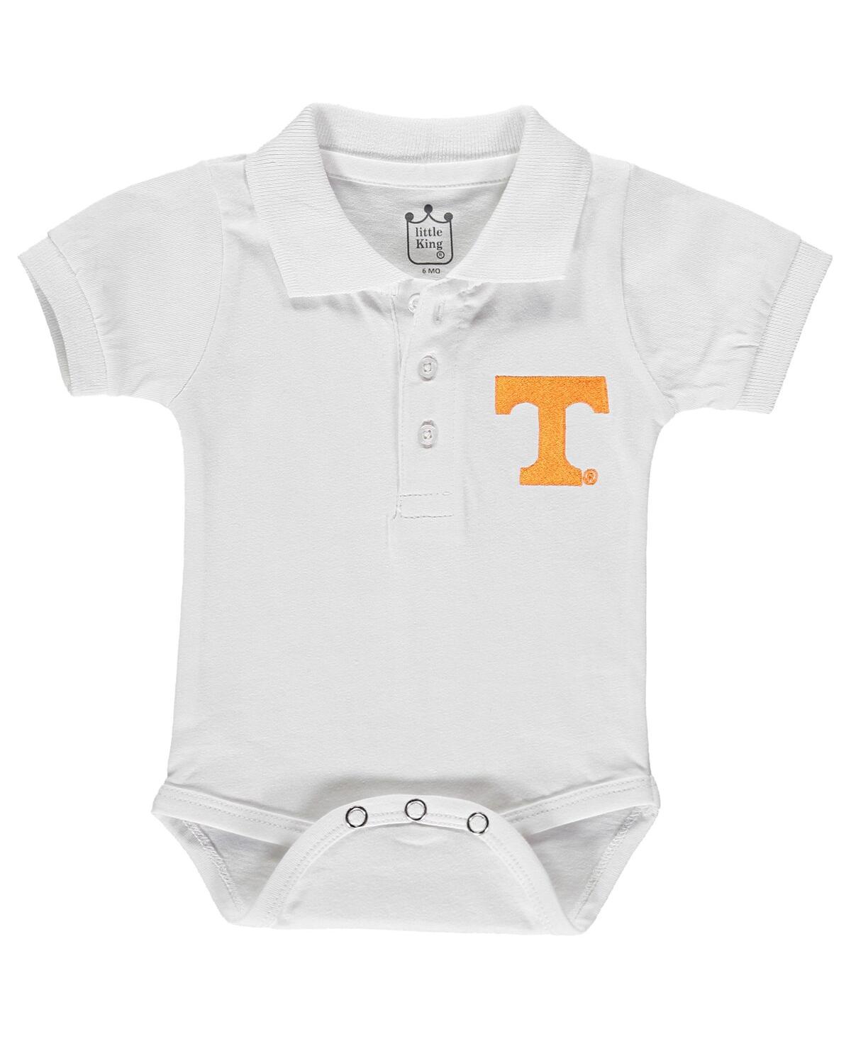 Little King Apparel Infant Boys And Girls White Tennessee Volunteers Polo Bodysuit In White