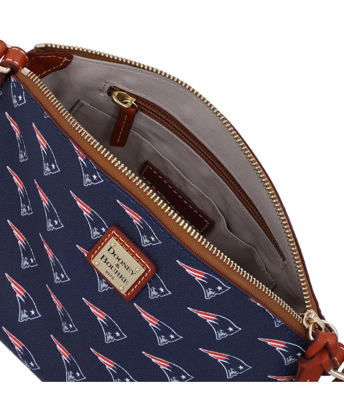 Shop Dooney & Bourke Women's  New England Patriots Signature Suki Crossbody With Medium Wristlet In Navy