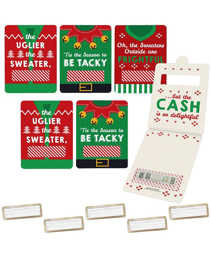 Big Dot of Happiness Assorted Red and Green Holiday - Christmas Money and  Gift Card Sleeves - Nifty Gifty Card Holders - 8 Ct 