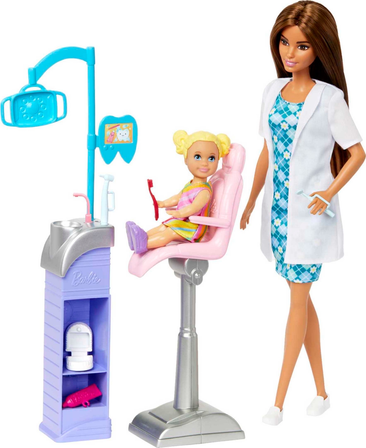 Barbie Careers Dentist Doll and Playset With Accessories, Barbie Toys - Multi-color