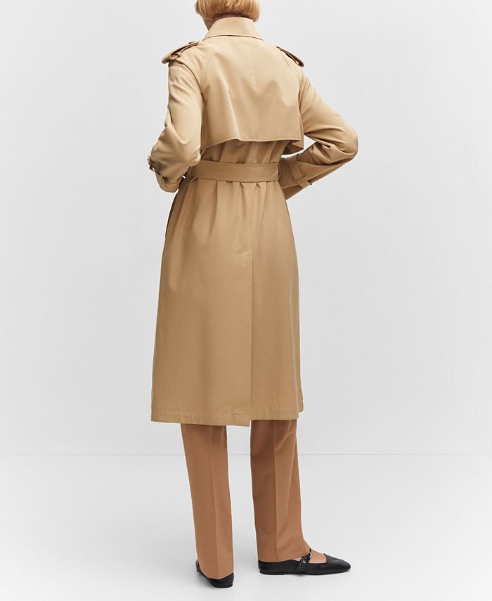 MANGO Women's Belt Flowy Trench Coat Macy's