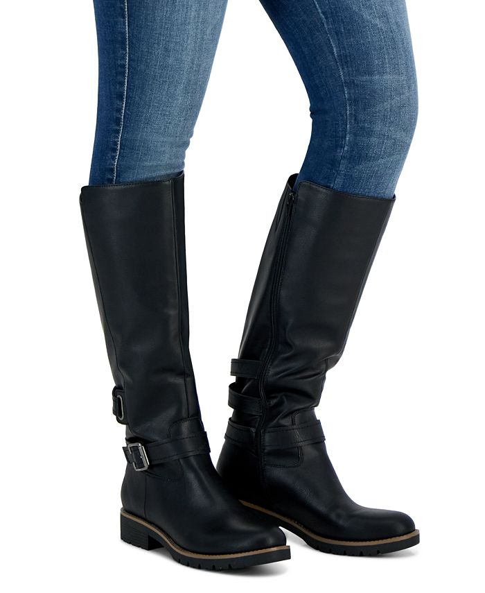 Sun + Stone Blakelyy Buckled Riding Boots, Created for Macy's - Macy's
