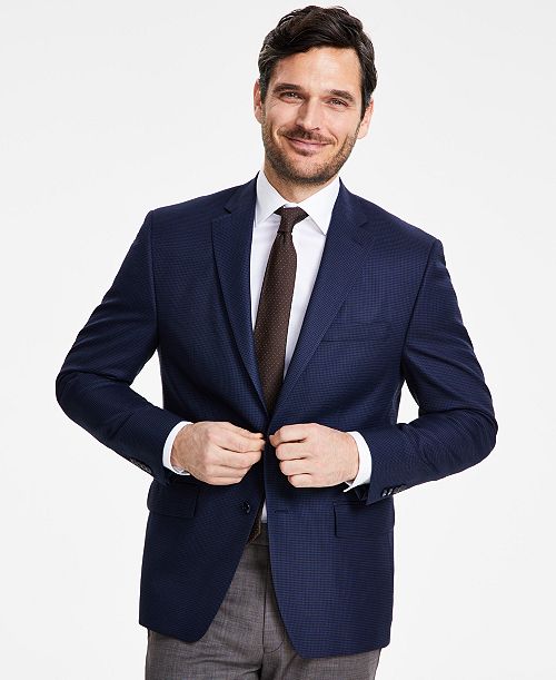 alfani Michael Kors Men's Classic-Fit Houndstooth Sport Coat Men's Fashion & Accessories