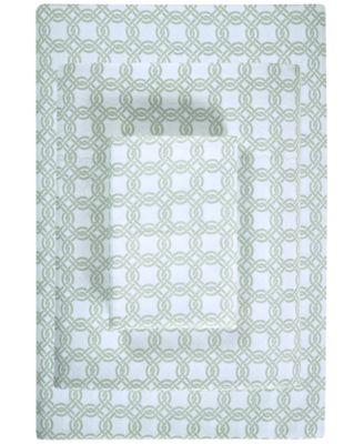 Microfiber Easy Care Printed 3-Pc. Sheet Set, Twin