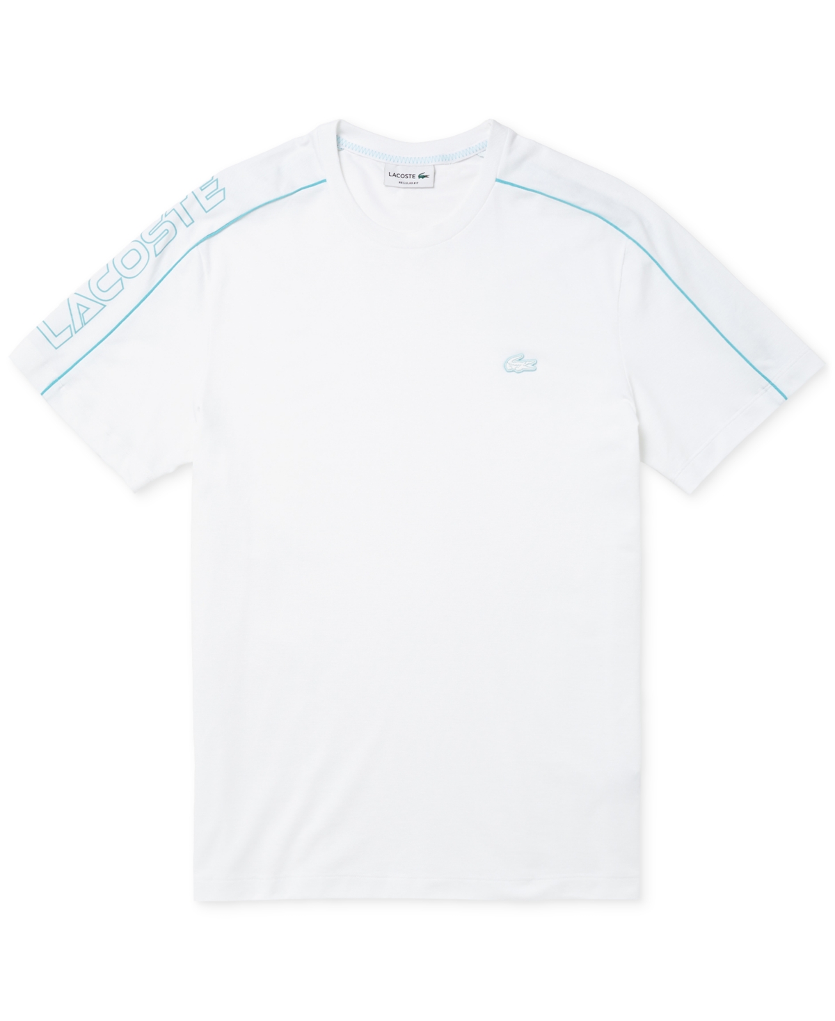 LACOSTE MEN'S RELAXED-FIT CONTRAST PIPING T-SHIRT