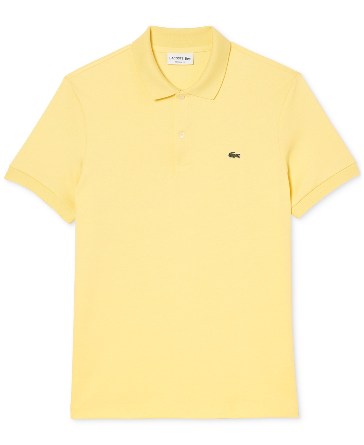 Lacoste Men's  Regular Fit Soft Touch Short Sleeve Polo In Yellow