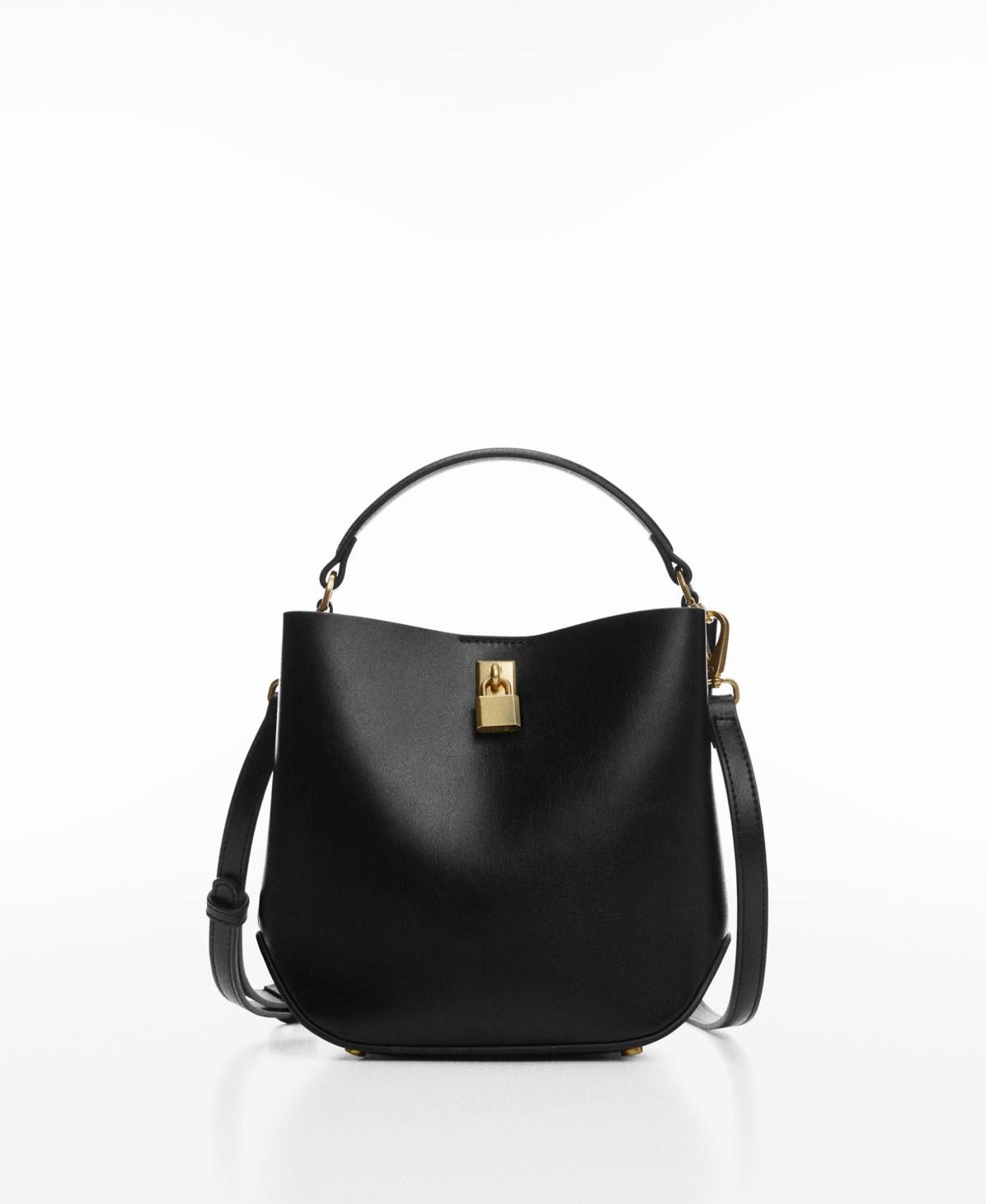 MANGO WOMEN'S PADLOCK MINI SHOPPER BAG 