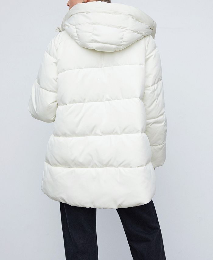 MANGO Women's Hood Quilted Coat Macy's