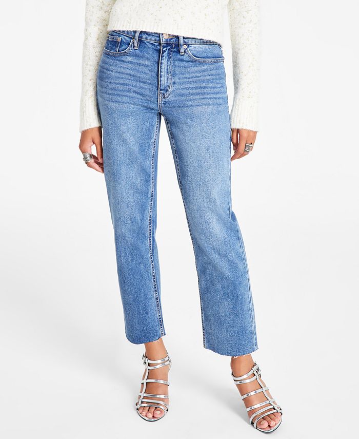 Calvin Klein Women's High Rise Wide Leg Fit Jeans
