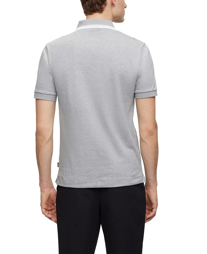 Hugo Boss Men's Slim-Fit Zip-Neck Polo Shirt - Macy's