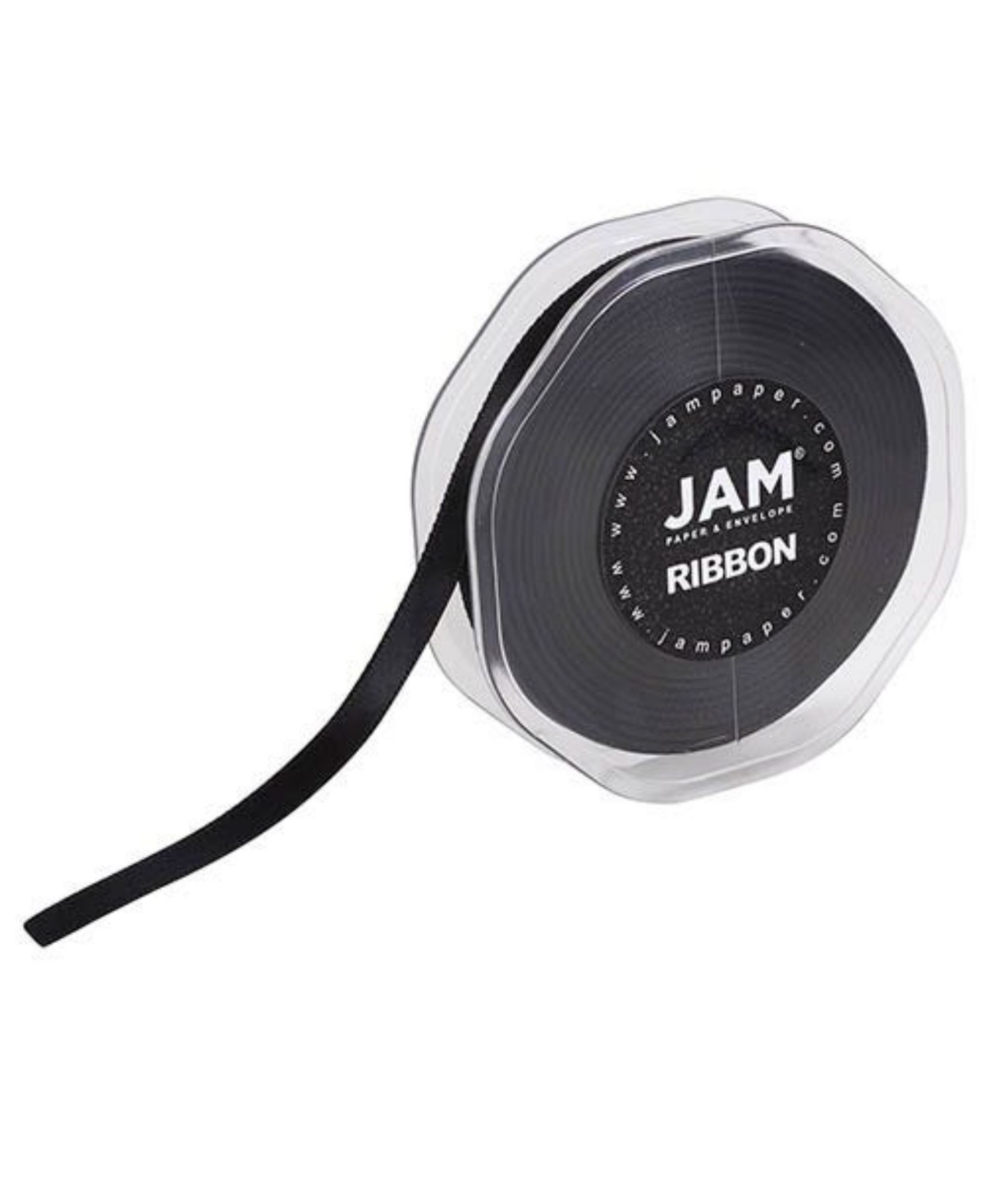 Jam Paper Double Faced Satin Ribbon In Black