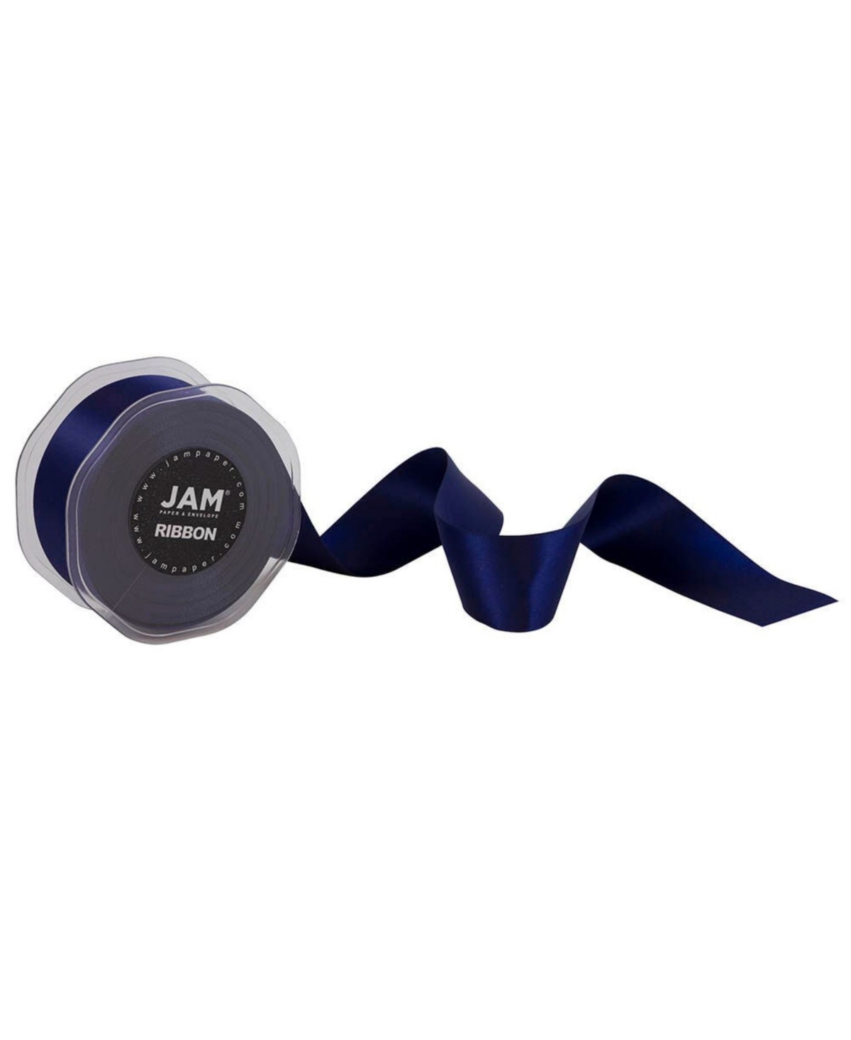 Shop Jam Paper Double Faced Satin Ribbon In Navy