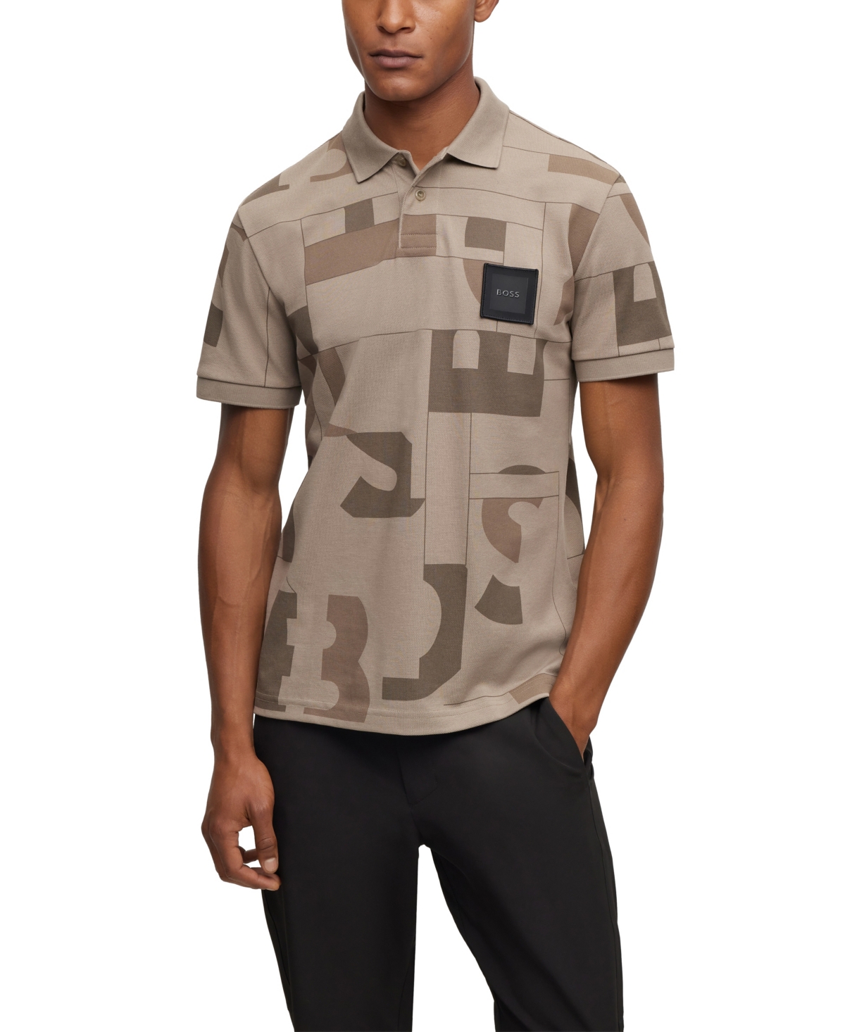 HUGO - Relaxed-fit T-shirt in cotton with camouflage print