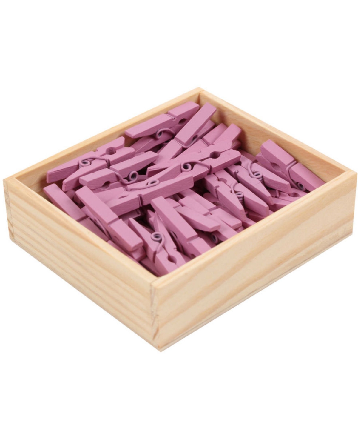 Jam Paper Wood Clip Clothespins In Lavender Purple