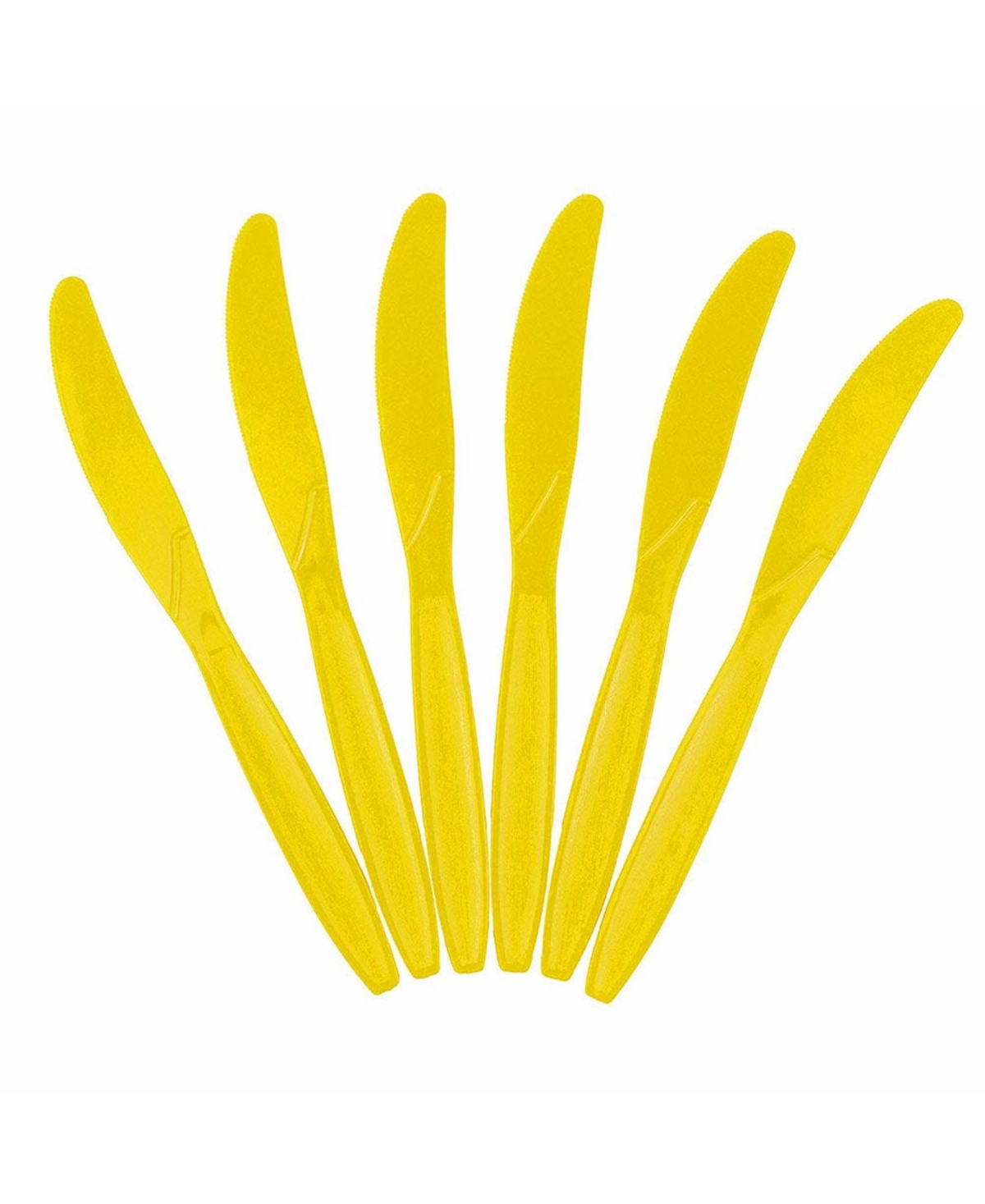 Shop Jam Paper Big Party Pack Of Premium Plastic Knives In Yellow