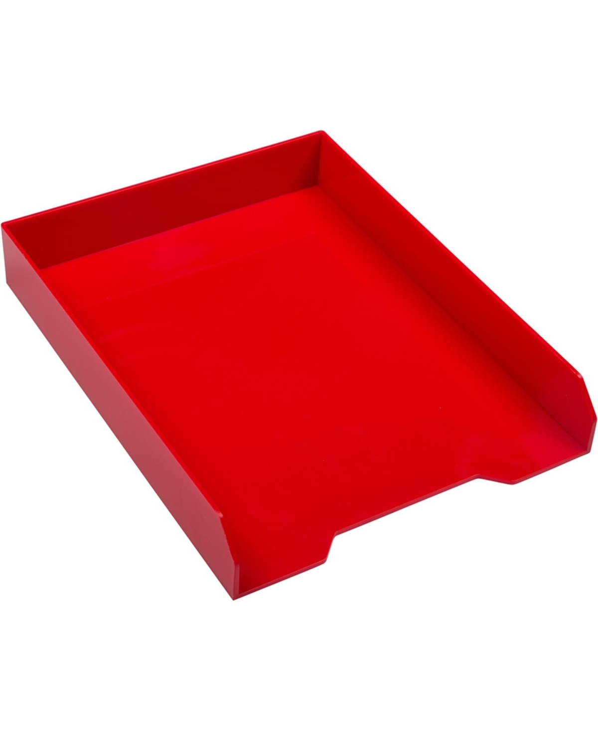 Stackable Paper Trays - Desktop Document, Letter, File Organizer Tray - Sold Individually - Red