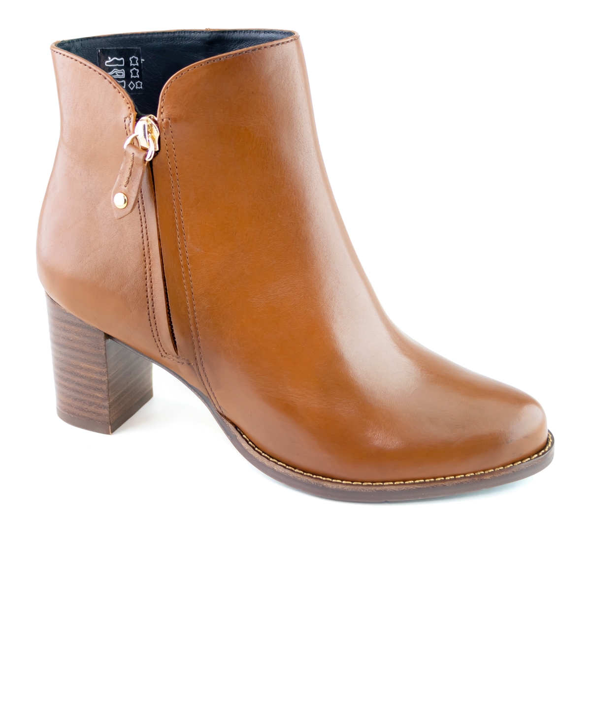 Women's Spring Street Leather Booties - Cognac Burnished Napa