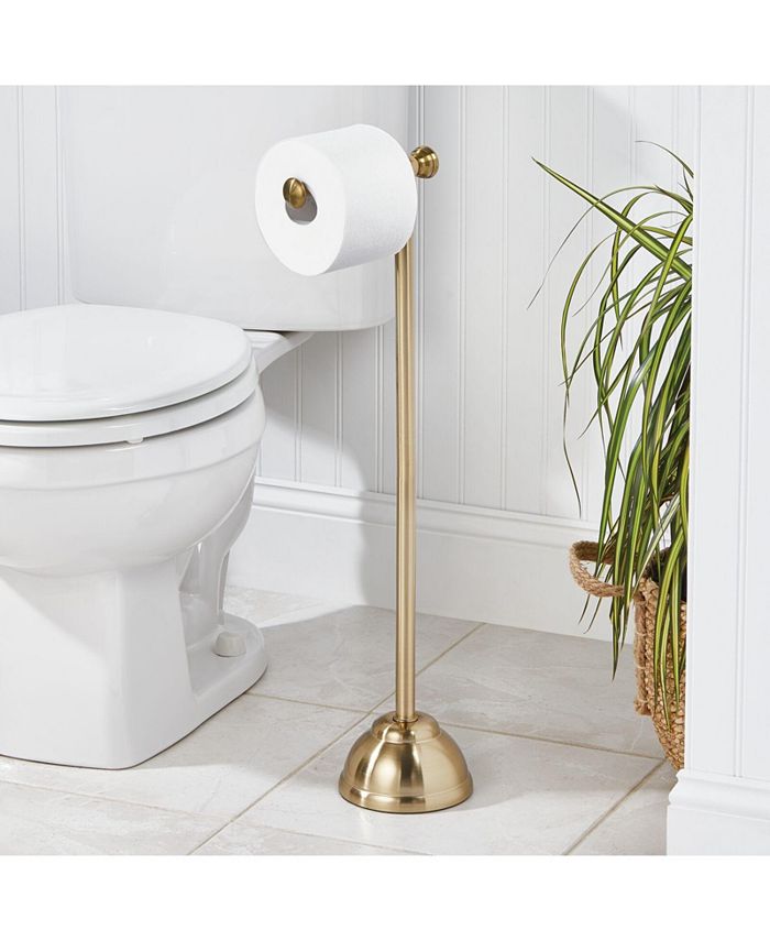 mDesign Decorative Metal Toilet Paper Holder Stand and Dispenser Macy's