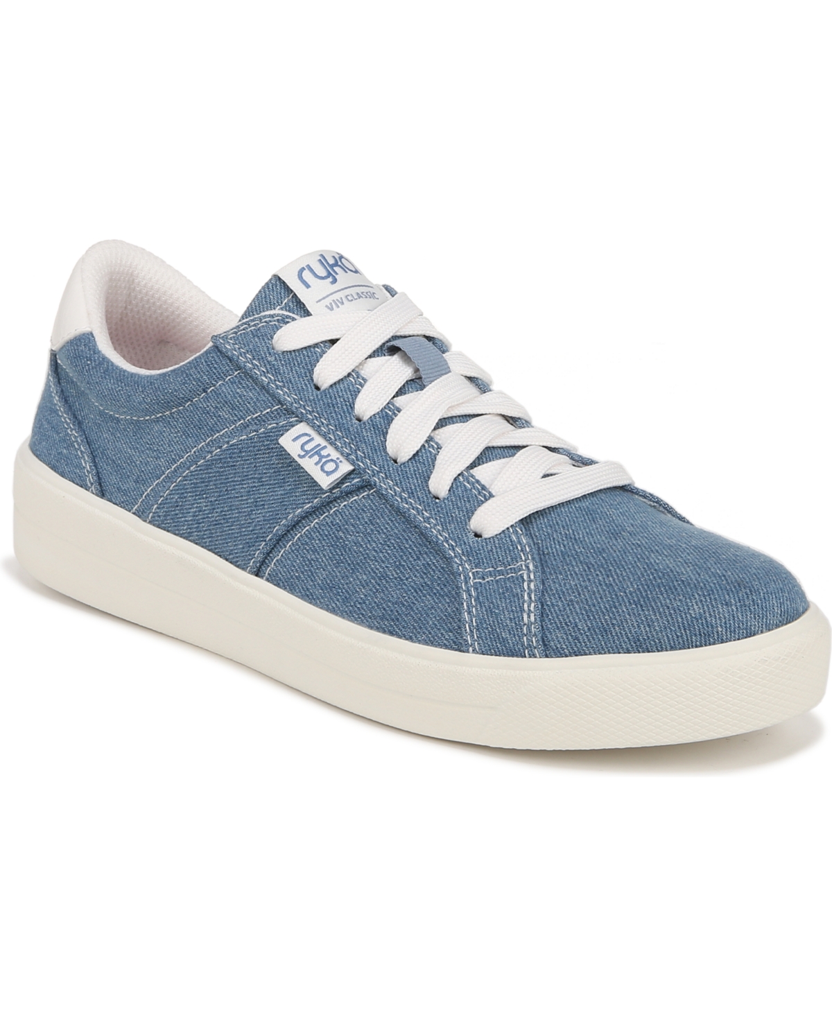 Ryka Viv Classic Low Top Sneaker In Blue Denim Fabric
