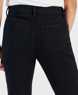 Petite Mid-Rise Curvy Roll-Cuff Capri Jeans, Created for Macy's