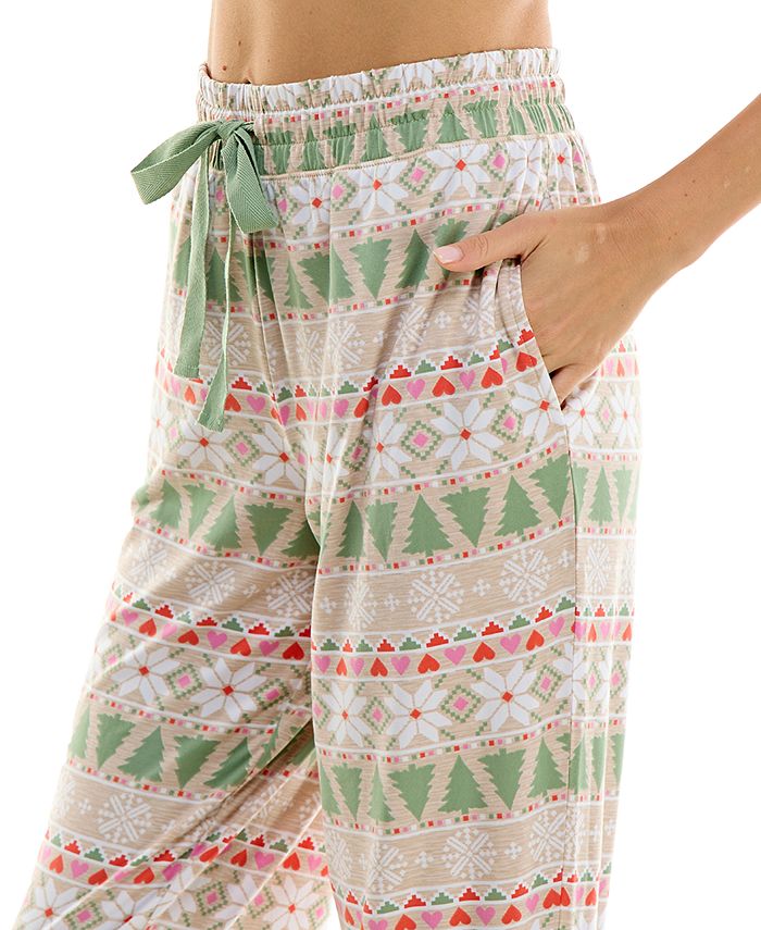 Roudelain Women's Printed Drawstring Jogger Pajama Pants - Macy's