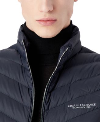 A|X Armani Exchange Men's Packable Reversible Down Puffer Vest