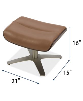 Janer 22" Leather Ottoman