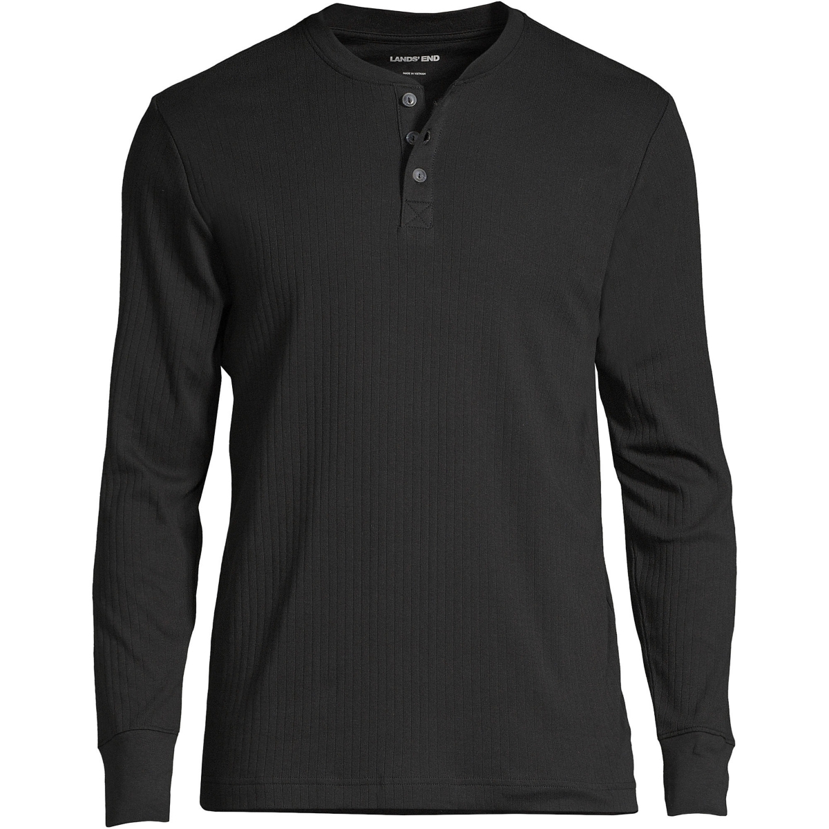 Lands' End Big & Tall Knit Rib Pajama Henley T-Shirt