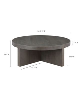 Folke 38" Oak Round Coffee Table