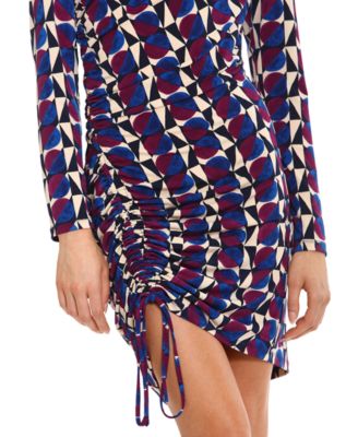 Donna Morgan Women's Side-Ruched Printed Jersey Dress - Macy's