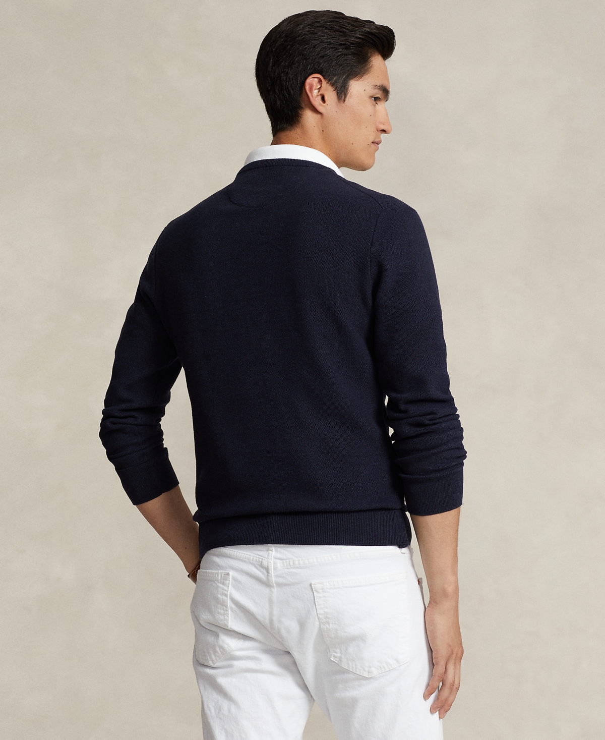 Polo Ralph Lauren Men's Textured Cotton Crewneck Sweater In Blue